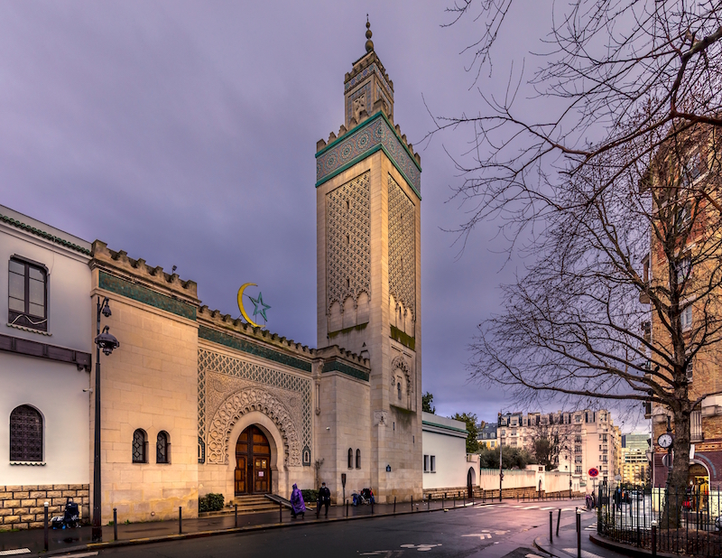 Paris,,France,-,February,18,,2021:,Entrance,Of,Mosque,Monument
